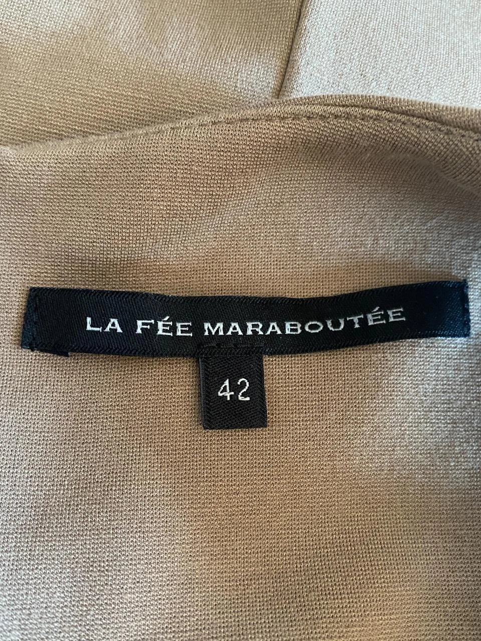 La Fée Maraboutée Straight Dress Size 42 beige & black – Chic and elegant graphic cut – photo 8